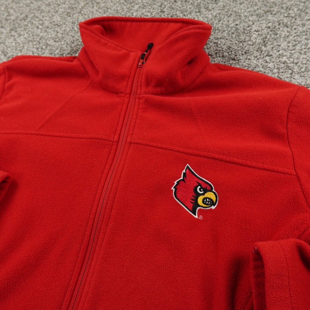 Louisville Cardinals Jacket Womens XL Red Columbia Zip Sweater KY Basketball